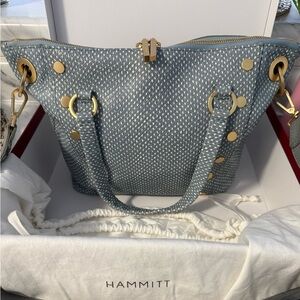 Hammitt Blue and Gold Crossbody Bag